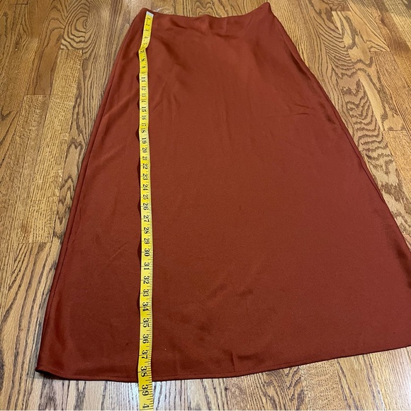 Glamorous Burnt Orange Maxi Slip Skirt - Picture 9 of 11